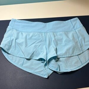 Blue Lululemon speed up shorts 2” in very good used condition